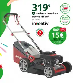 Mr Bricolage INVENTIV Tondeuse thermique tractée 139 cm³ offre