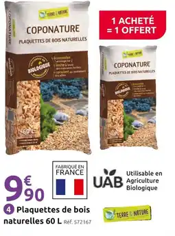 Mr Bricolage TERRE & NATURE Coponature Plaquettes de bois naturelles 60 L offre
