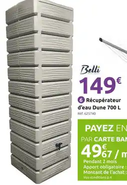 Mr Bricolage Belli Récupérateur d’eau dune 700 l offre