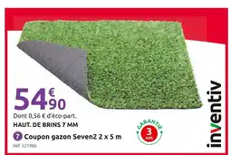 Mr Bricolage INVENTIV Coupon gazon Seven2 2 x 5 m offre