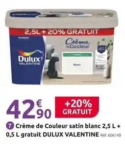 Mr Bricolage DULUX VALENTINE Crème de Couleur satin blanc offre