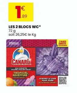 Stokomani SC Johnson / Canard Les 2 blocs WC offre