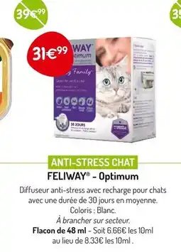 Médor et Compagnie Feliway Anti-stress chat offre