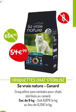 Médor et Compagnie Sa vraie nature Croquettes chat stérilisé offre