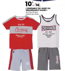 Stokomani Chevignon L'ensemble tee-shirt ou débardeur et short offre