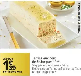 Carrefour Market Terrine aux noix de st jacques offre
