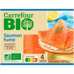 Carrefour CARREFOUR BIO Saumon fumé offre