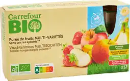Carrefour CARREFOUR BIO Gourdes purée de fruits offre