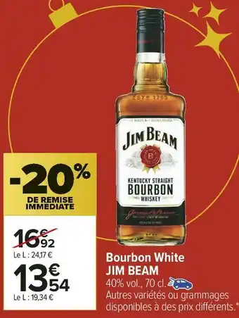 Carrefour Market Jim beam bourbon white offre
