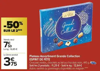 Carrefour Market Esprit de fête plateau assortiment grande collection offre