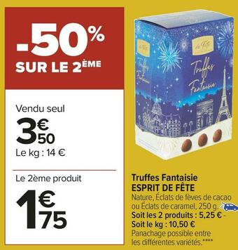 Carrefour Market Esprit de fête truffes fantaisie offre