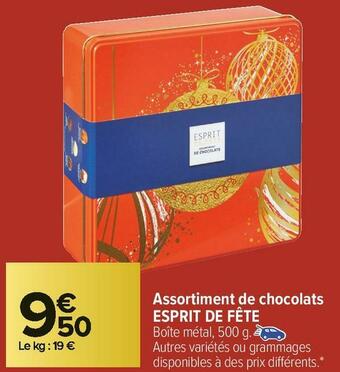 Carrefour Market Esprit de fête assortiment de chocolats offre