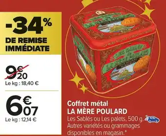 Carrefour Market La mère poulard coffret métal offre