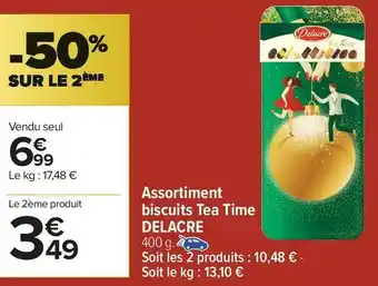 Carrefour Market Delacre assortiment biscuits tea time offre