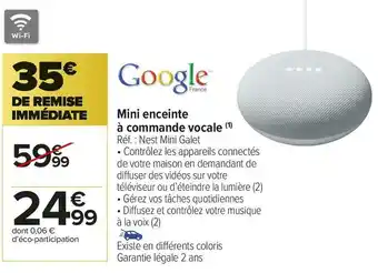 Carrefour Market Mini enceinte à commande vocale offre