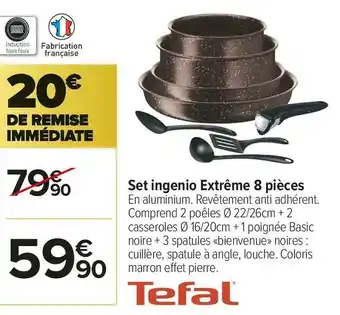 Carrefour Market Tefal set ingenio extrême 8 pièces offre
