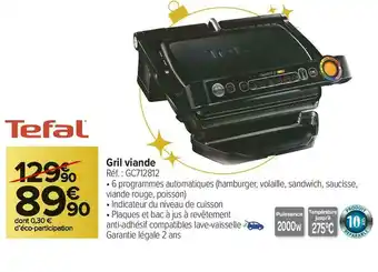 Carrefour Market Tefal gril viande offre