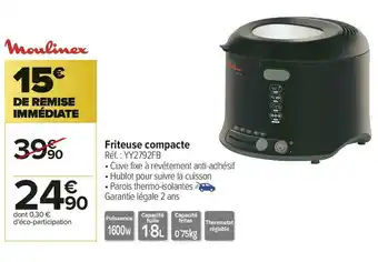 Carrefour Market Moulinex friteuse compacte offre