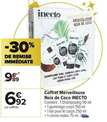 Carrefour Market Inecto coffret merveilleuse noix de coco offre