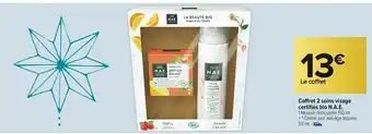 Carrefour Market N.a.e. coffret 2 soins visage certifiés bio offre