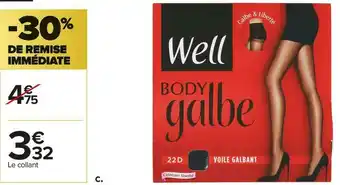 Carrefour Market Well collant «body galbe» voile galbant offre
