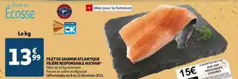 Auchan filet de saumon atlantique filière responsable