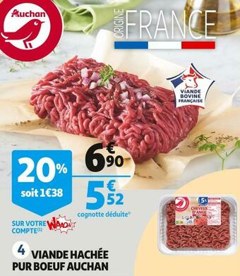 Auchan Auchan viande hachée pur boeuf offre