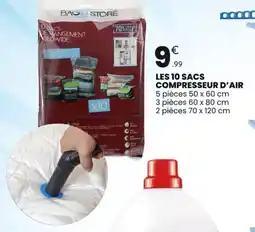 Stokomani Les 10 sacs compresseur d'air offre