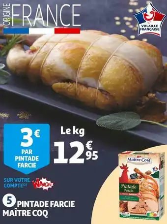 Auchan Maître coq pintade farcie offre