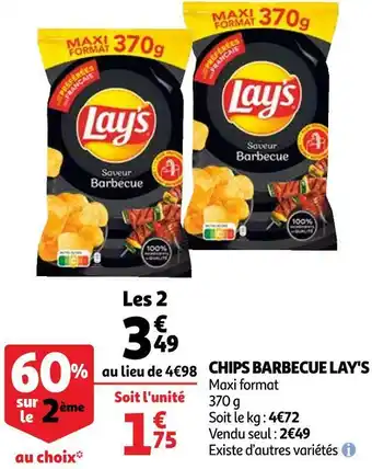Auchan Lay's chips barbecue offre