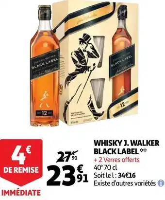 Auchan J. walker black label whisky offre