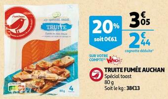Auchan Auchan truite fumée offre