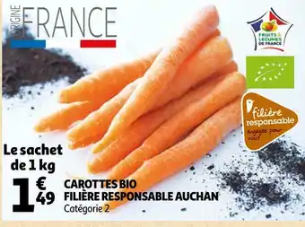 Auchan Auchan carottes bio filière responsable offre