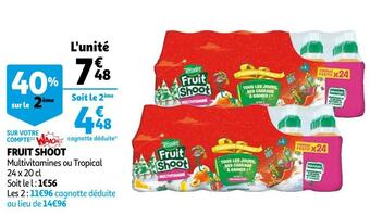 Auchan Teisseire fruit shoot offre