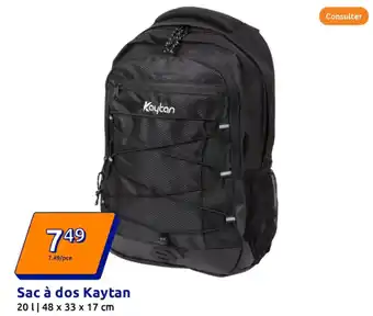 Action Sac à dos kaytan offre