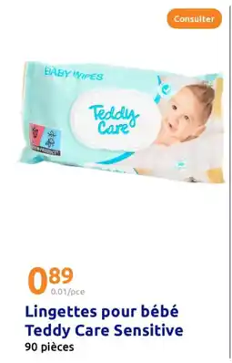 Lingettes pour bébé teddy care sensitive