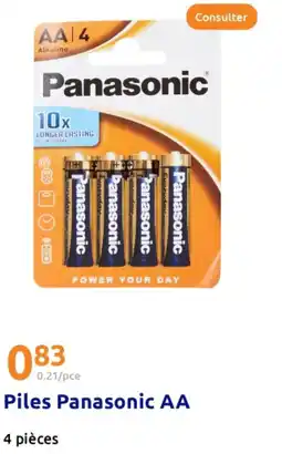 Action Piles panasonic aa offre