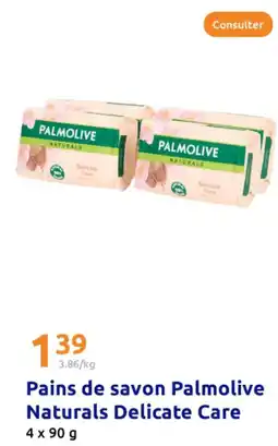 Action Pains de savon palmolive naturals delicate care offre