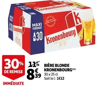 Auchan Kronenbourg bière blonde offre