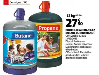 Auchan Auchan bouteille gaz butane ou proprane offre