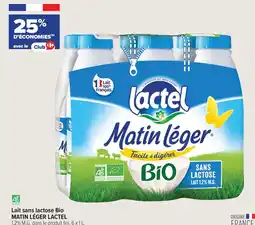 Carrefour MATIN LÉGER LACTEL Lait sans lactose Bio offre