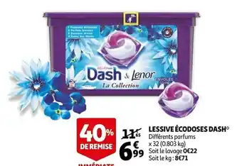 Auchan Dash lessive écodose* offre