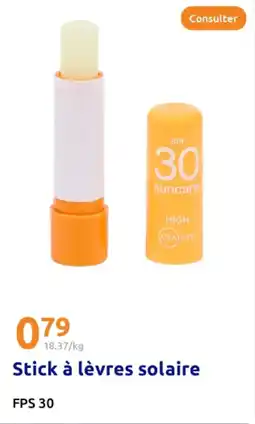 Action Stick à lèvres solaire offre