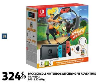 Auchan Pack console nintendo switch ring fit adventure offre