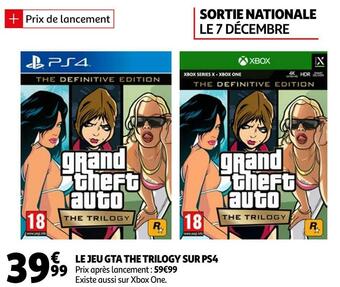 Auchan Le jeu gta the trilogy sur ps4 offre