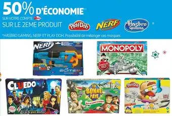 Auchan Hasbro gaming / nerf / play doh bon plan sur les hasbro gaming, nerf et play doh offre