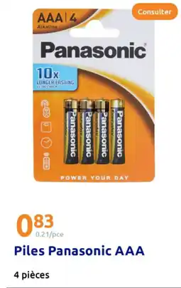 Action Piles Panasonic AAA offre