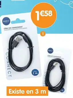 b&m SIMPLY CONNECT Câble de chargement USB lightning offre