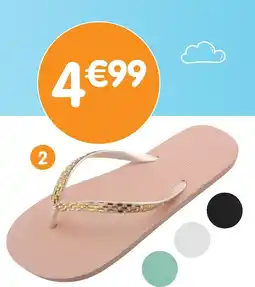 b&m Paire de tongs lanière strass offre
