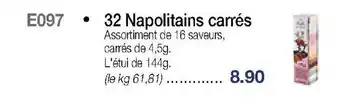 32 Napolitains carrés